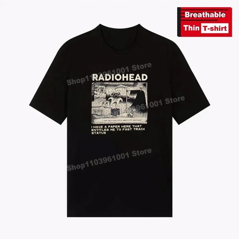 Breathable Thin Black T-Shirt Rock RADIOHEAD-Album Cover Print Shirts y2k Harajuku Hip Hop Casual Men Street Short Sleeve Tees
Breathable Thin Black T-Shirt Rock RADIOHEAD-Album Cover Print Shirts y2k Harajuku Hip Hop Casual Men Street Short Sleeve Tees