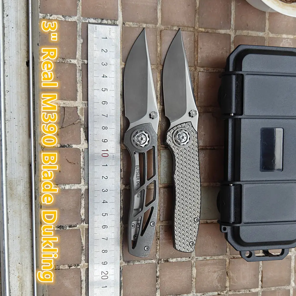 JUFULE Kody Eutsler Dukling M390 3" Blade Titanium Handle Ceramic Bearings Pocket EDC Tool Camping Kitchen Outdoor Folding Knife
JUFULE Kody Eutsler Dukling M390 3" Blade Titanium Handle Ceramic Bearings Pocket EDC Tool Camping Kitchen Outdoor Folding Knife