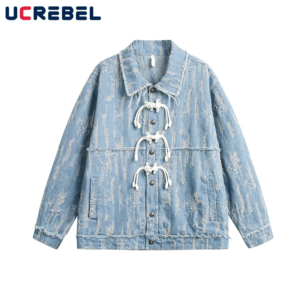 Button decoration Denim Jacket Mens Jacquard Ripped Spring High Street Single Breasted Lapel Long Sleeve Outerwear Men
Button decoration Denim Jacket Mens Jacquard Ripped Spring High Street Single Breasted Lapel Long Sleeve Outerwear Men