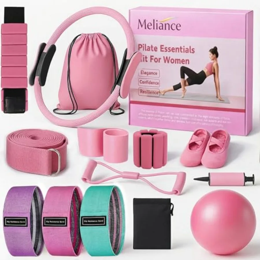 Pilates Starter Kit for Home-Better Pilates Essential Equipment with Adjustable Ankle Wrist Weights Resistance Bands Magic Circ
Pilates Starter Kit for Home-Better Pilates Essential Equipment with Adjustable Ankle Wrist Weights Resistance Bands Magic Circ