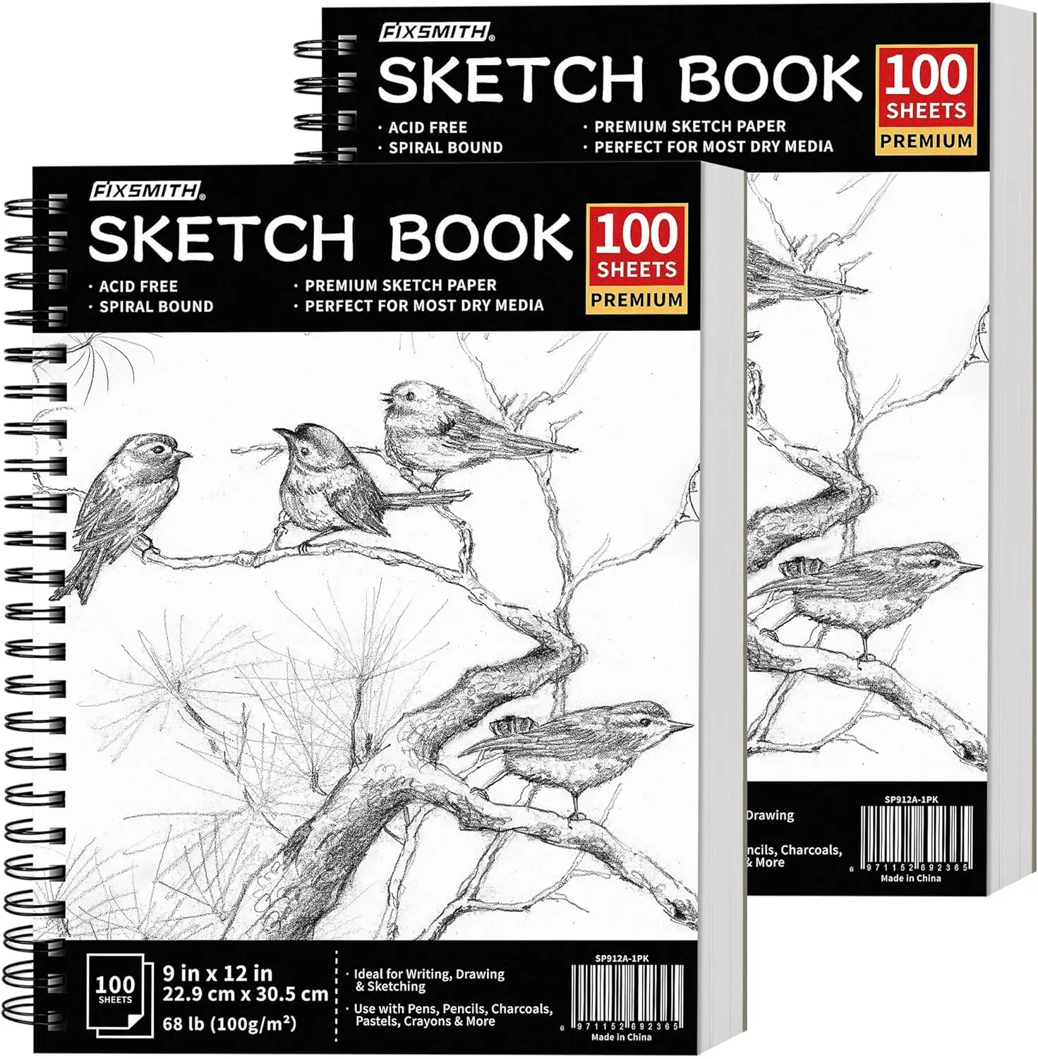 9x12 Inch Sketch Book 200 Sheets 100gsm Acid Free Drawing Paper Spiral Bound Sketchpad for Beginners Artists with Pencil Pen
9x12 Inch Sketch Book 200 Sheets 100gsm Acid Free Drawing Paper Spiral Bound Sketchpad for Beginners Artists with Pencil Pen