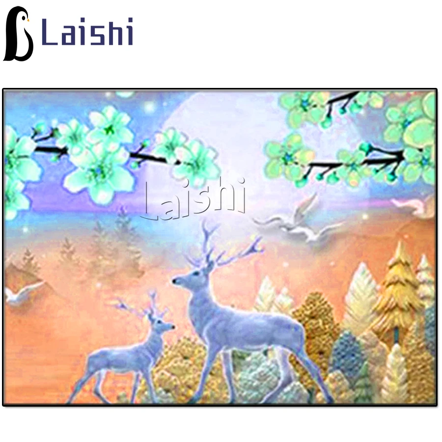 DIY Diamond Painting Fantasy deer, flowers, moon, natural scenery Full Square Round Diamond Home Decoration Mosaic Creative Art
DIY Diamond Painting Fantasy deer, flowers, moon, natural scenery Full Square Round Diamond Home Decoration Mosaic Creative Art