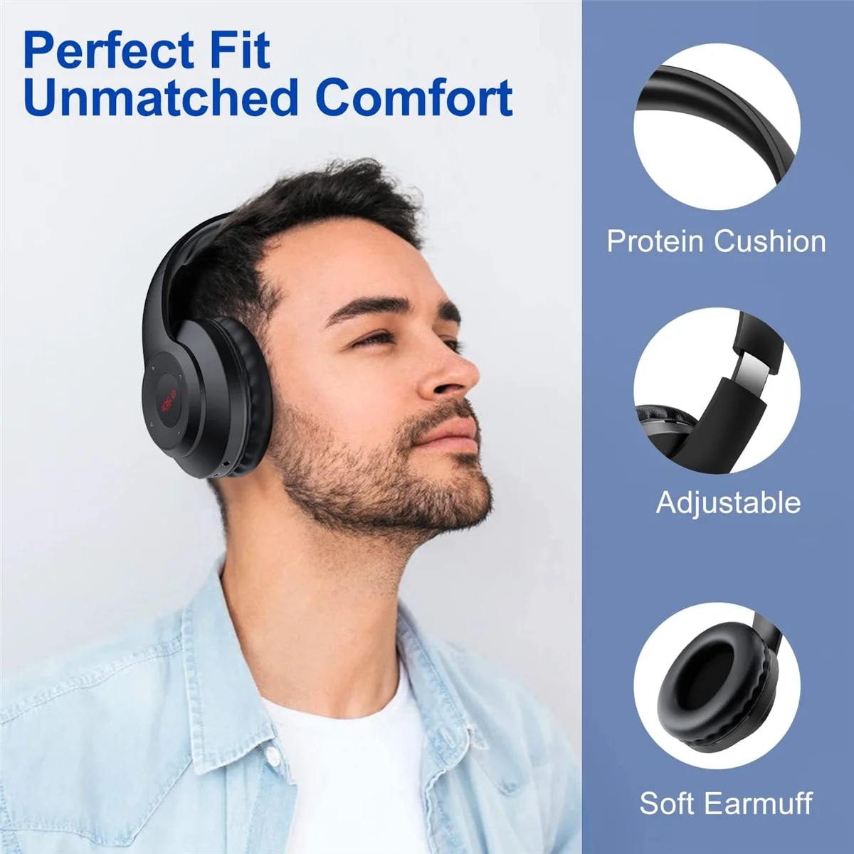 N27R Portable FM Radio Headphones with LED Display, Soft Ear Muffs, FM Headset Radio Receiver for Meeting,Works, Hiking-Black
N27R Portable FM Radio Headphones with LED Display, Soft Ear Muffs, FM Headset Radio Receiver for Meeting,Works, Hiking-Black