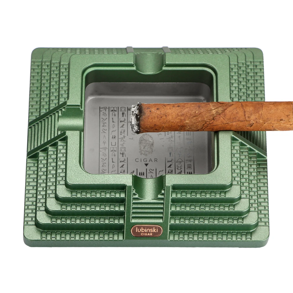 LUBINSKI Home Ashtray Metal Table Cigar Asthrays Luxury 4 Slot Holder Smoking Cigar Ash Tray Father's Day Gift
LUBINSKI Home Ashtray Metal Table Cigar Asthrays Luxury 4 Slot Holder Smoking Cigar Ash Tray Father's Day Gift