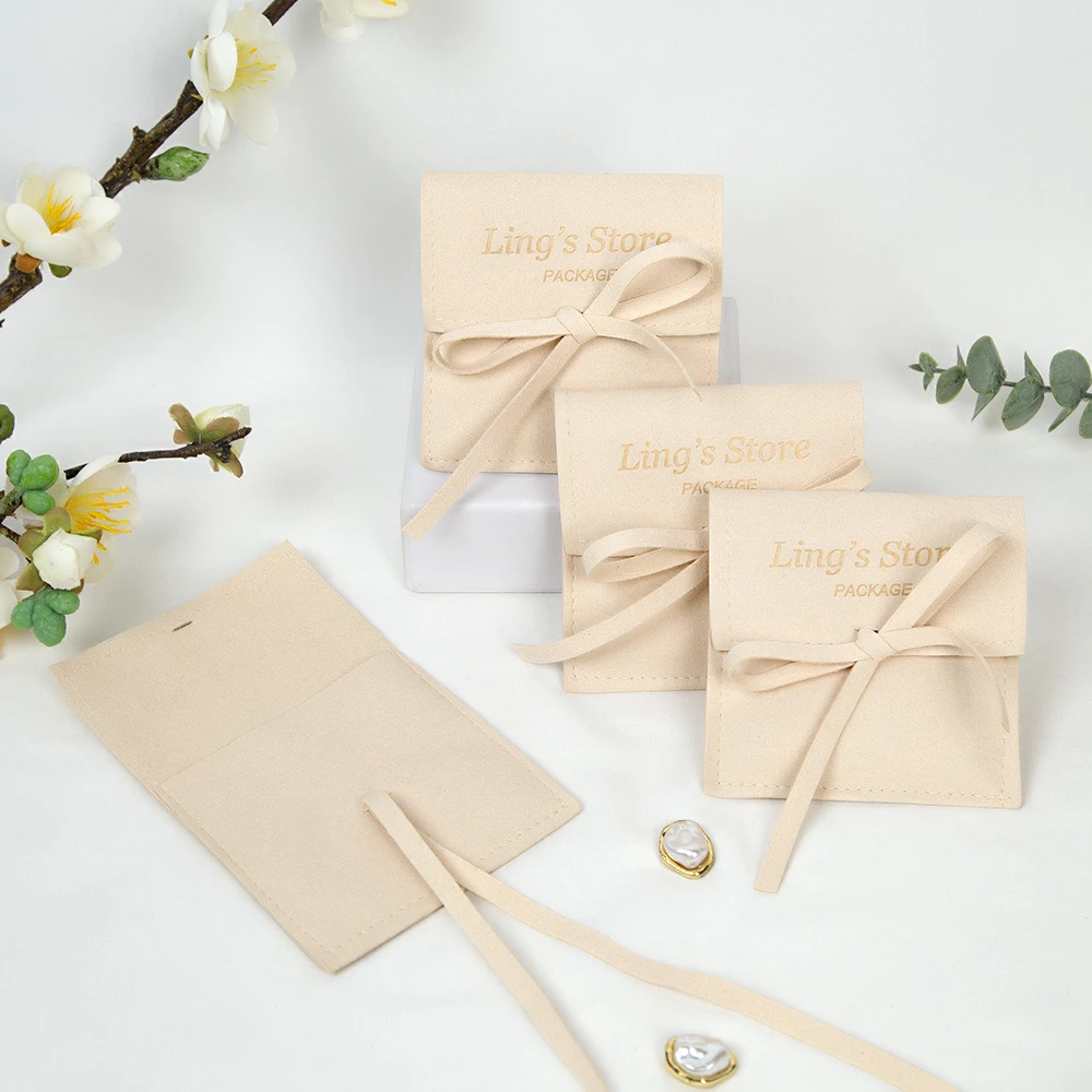 50Pcs Personalized Logo Beige Jewelry Microfiber Bowknot Bag Small Mini Gift Packaging Pouch Ring Earring Oil Bracelet Organizer
50Pcs Personalized Logo Beige Jewelry Microfiber Bowknot Bag Small Mini Gift Packaging Pouch Ring Earring Oil Bracelet Organizer