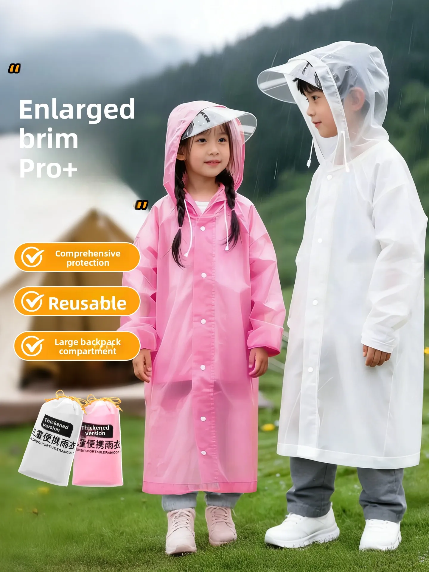 Disposable Thiened Long Raincoat for Children Outdoor School Travel Mountain Climbing Waterproof Full Body Bapaable Rai...
Disposable Thiened Long Raincoat for Children Outdoor School Travel Mountain Climbing Waterproof Full Body Bapaable Rai...