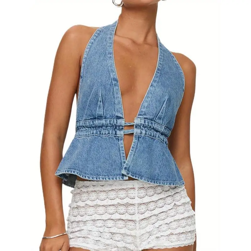 Sexy Halter Top K 18437 Cross-Border Backless Top Women's Vest Strapless Fashionable Spring Summer Casual Wear
Sexy Halter Top K 18437 Cross-Border Backless Top Women's Vest Strapless Fashionable Spring Summer Casual Wear