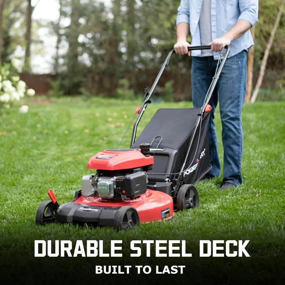 Lawn Mower Gas Powered, 144cc Engine 3-in-1 Walk-Behind Push Lawn Mower, Oil Included
Lawn Mower Gas Powered, 144cc Engine 3-in-1 Walk-Behind Push Lawn Mower, Oil Included