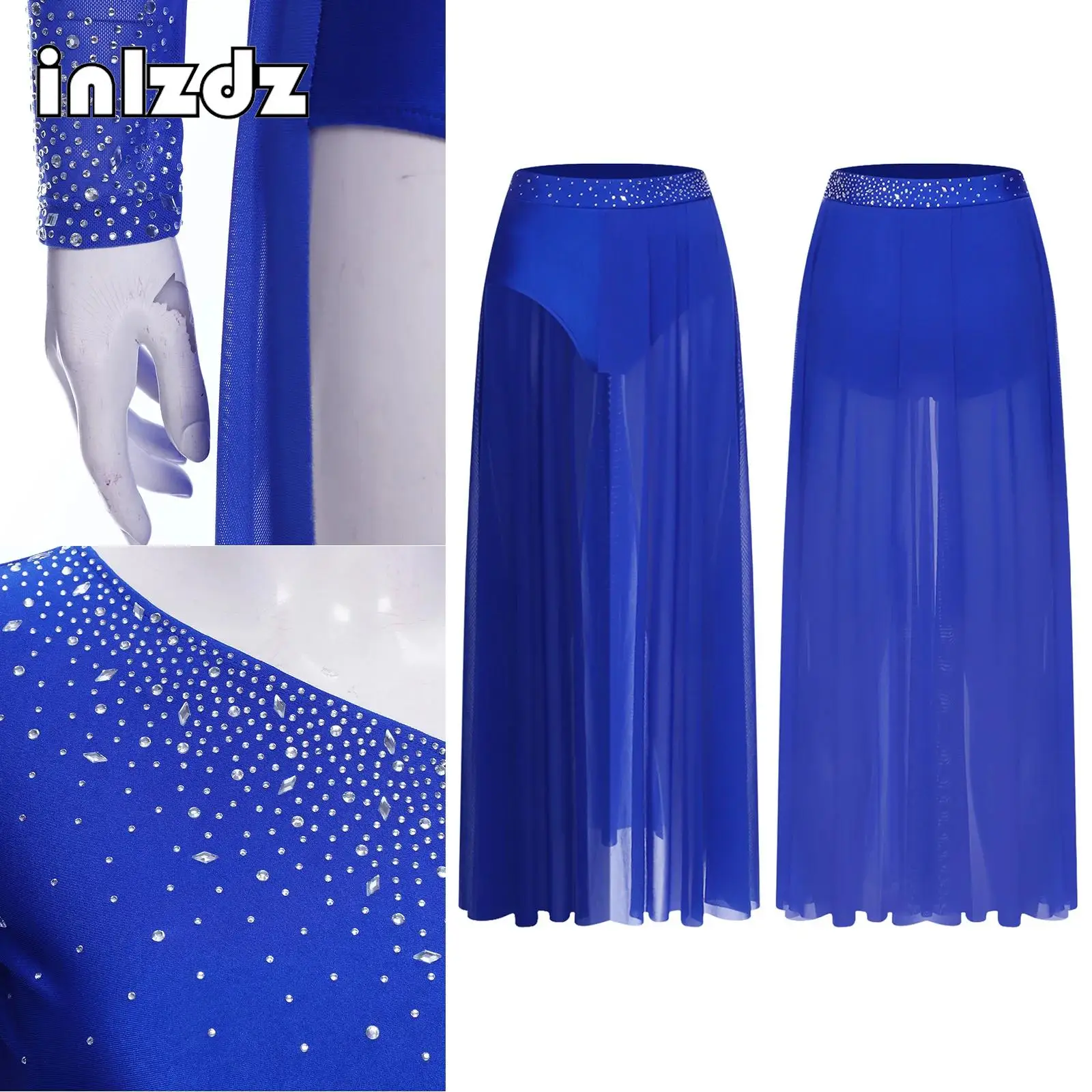 Womens Lyrical Dance Skirt Belly Dance Contemporary Dance Costume Rhinestone Waistline High Waist Briefs Front Slit Mesh Skirt
Womens Lyrical Dance Skirt Belly Dance Contemporary Dance Costume Rhinestone Waistline High Waist Briefs Front Slit Mesh Skirt