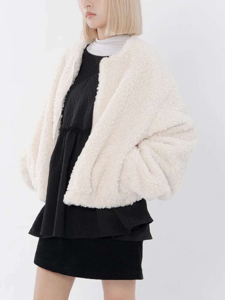 Queenop Teddy Roll Sve Zipper Long Sve Jaet New Autumn Winter Women's Faion Outerwear Warm Elastic Hem round Ne
Queenop Teddy Roll Sve Zipper Long Sve Jaet New Autumn Winter Women's Faion Outerwear Warm Elastic Hem round Ne