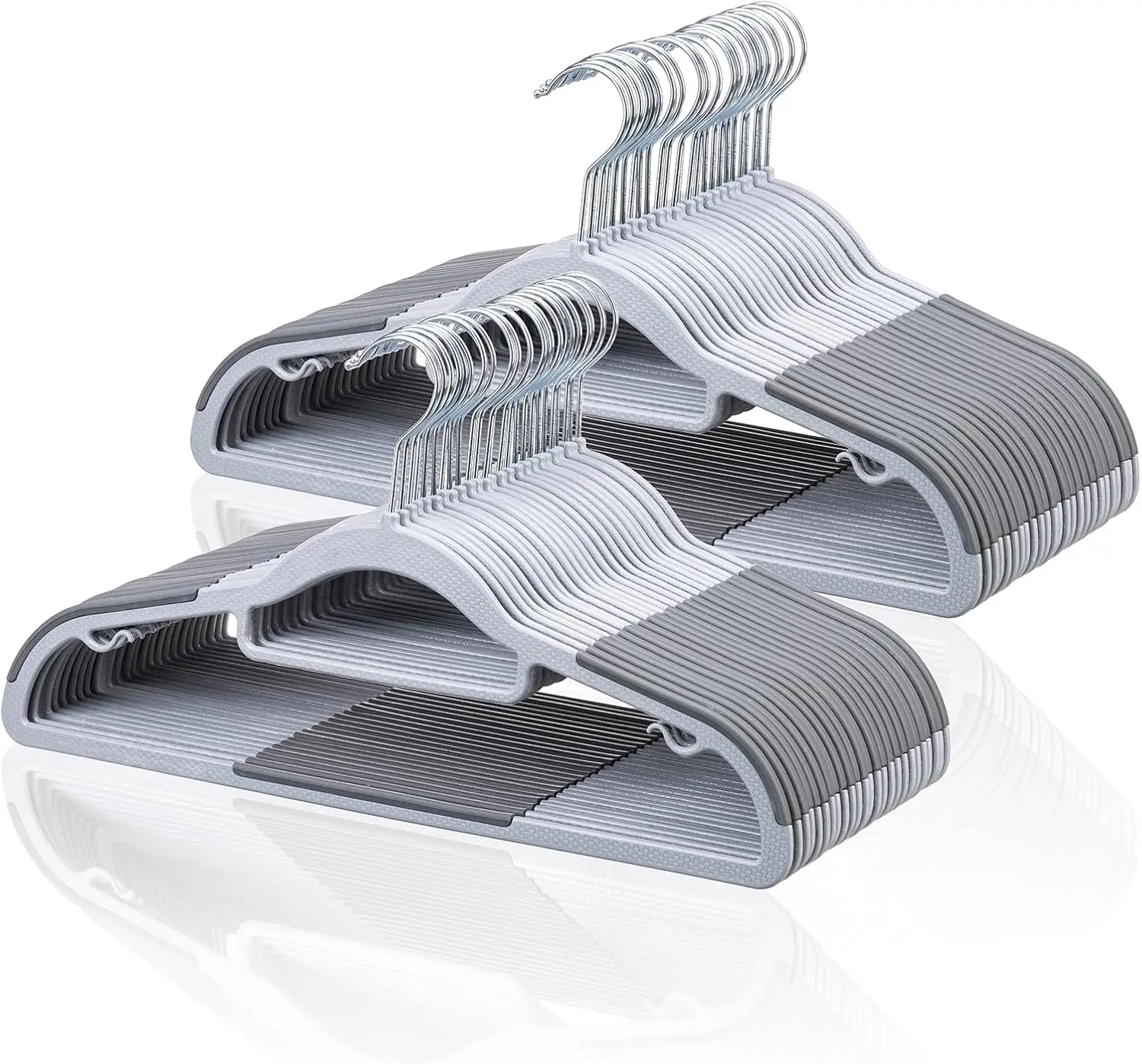 50 Pack Slim Plastic Hangers, 0.2" Space-Saving Design with Non-Slip Strips and 360° Swivel Hooks for Shirts, Pants, and More
50 Pack Slim Plastic Hangers, 0.2" Space-Saving Design with Non-Slip Strips and 360° Swivel Hooks for Shirts, Pants, and More