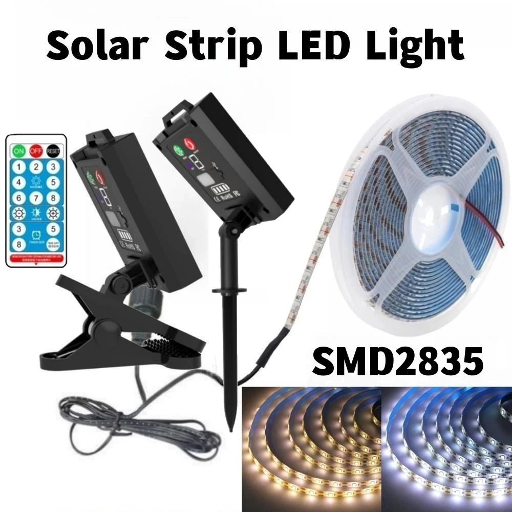 Outdoor Solar Lights 5V 2835 60LEDs/m Waterproof LED Strip Warm White/White Light Bracket/Clip Style Solar Lamps for Garden
Outdoor Solar Lights 5V 2835 60LEDs/m Waterproof LED Strip Warm White/White Light Bracket/Clip Style Solar Lamps for Garden
