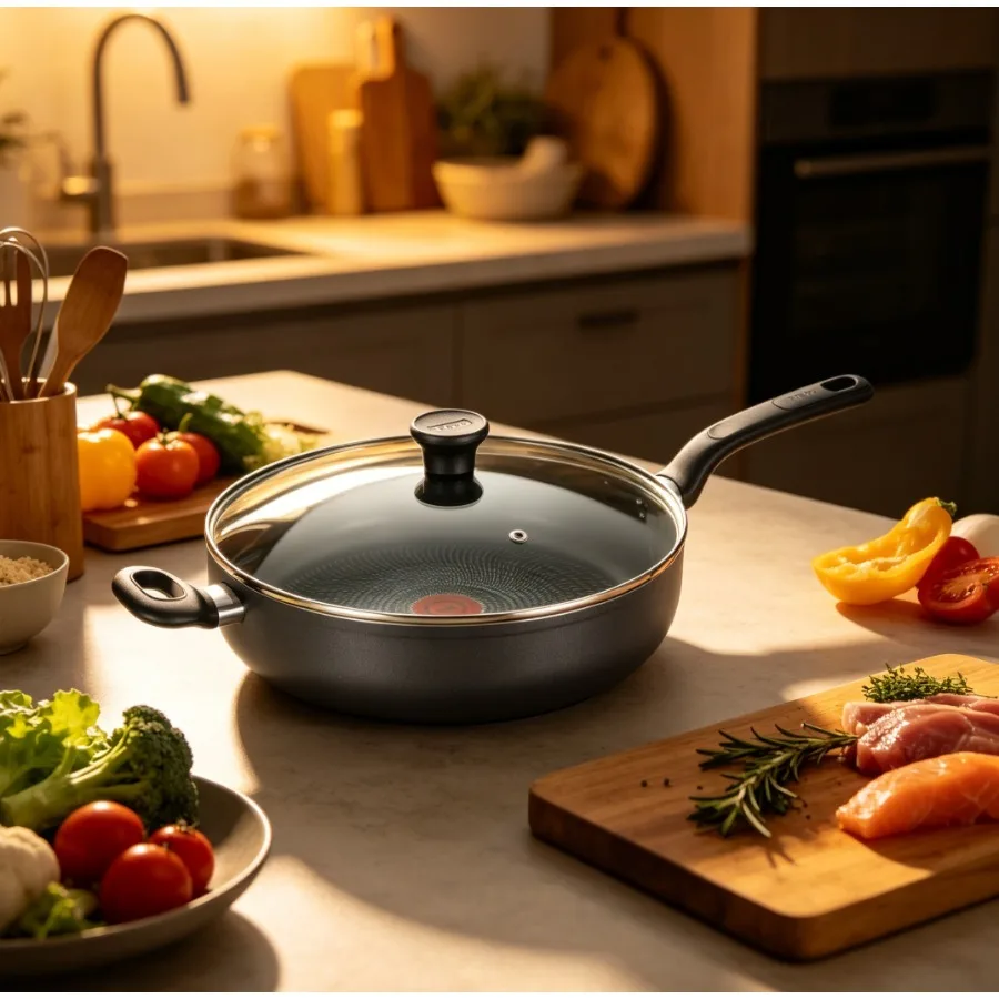 Easy Care Nonstick Cookware, Jumbo Cooker, 5 Quart, Grey
Easy Care Nonstick Cookware, Jumbo Cooker, 5 Quart, Grey