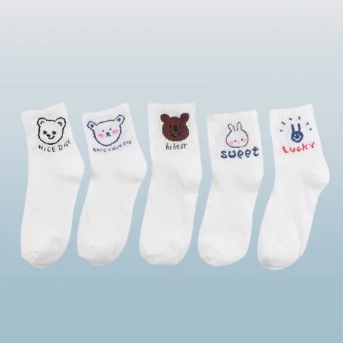 10/20 Pairs High Quality Women's Autumn And Winter White Sports Bear Socks Comfortable Sports Breathable Socks
10/20 Pairs High Quality Women's Autumn And Winter White Sports Bear Socks Comfortable Sports Breathable Socks