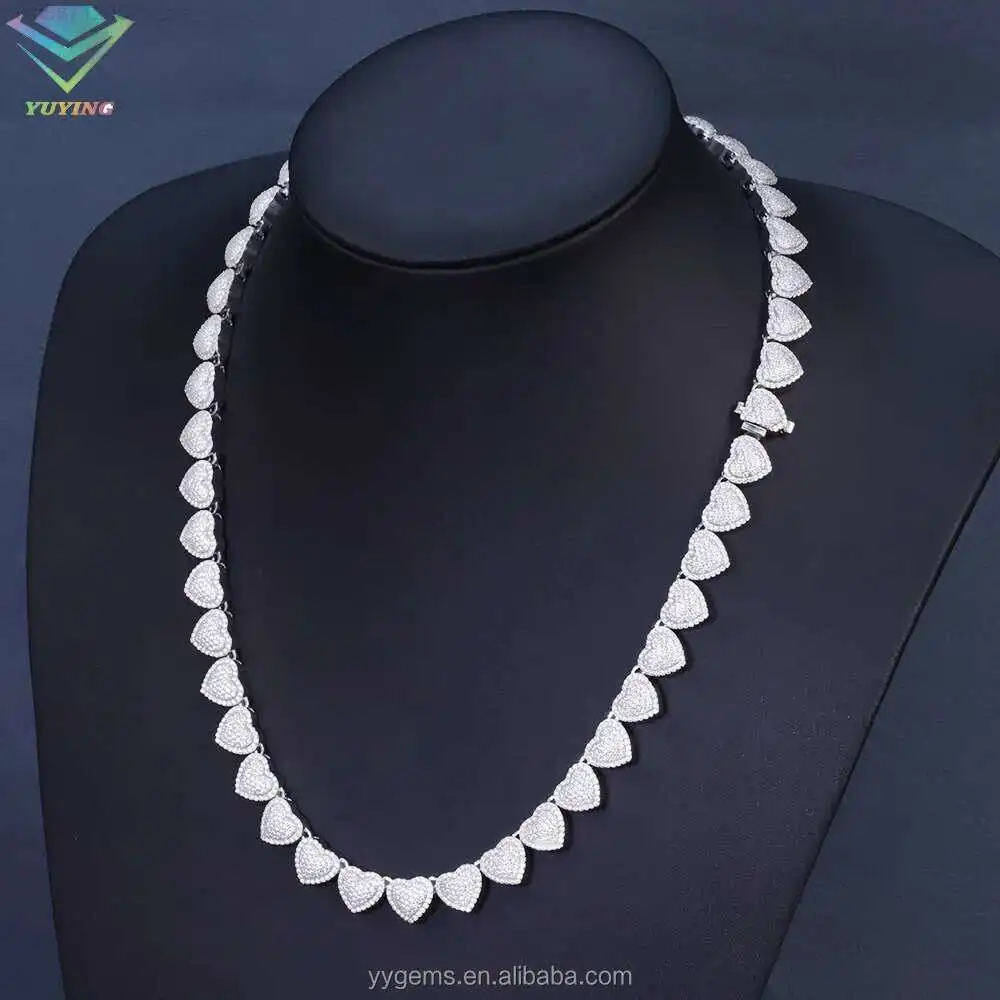 Yu Ying Heart Shape Necklace S925 Sterling Silver Gold Plated Vvs Diamond Cuban Link Chain for Mens Hip Hop
Yu Ying Heart Shape Necklace S925 Sterling Silver Gold Plated Vvs Diamond Cuban Link Chain for Mens Hip Hop