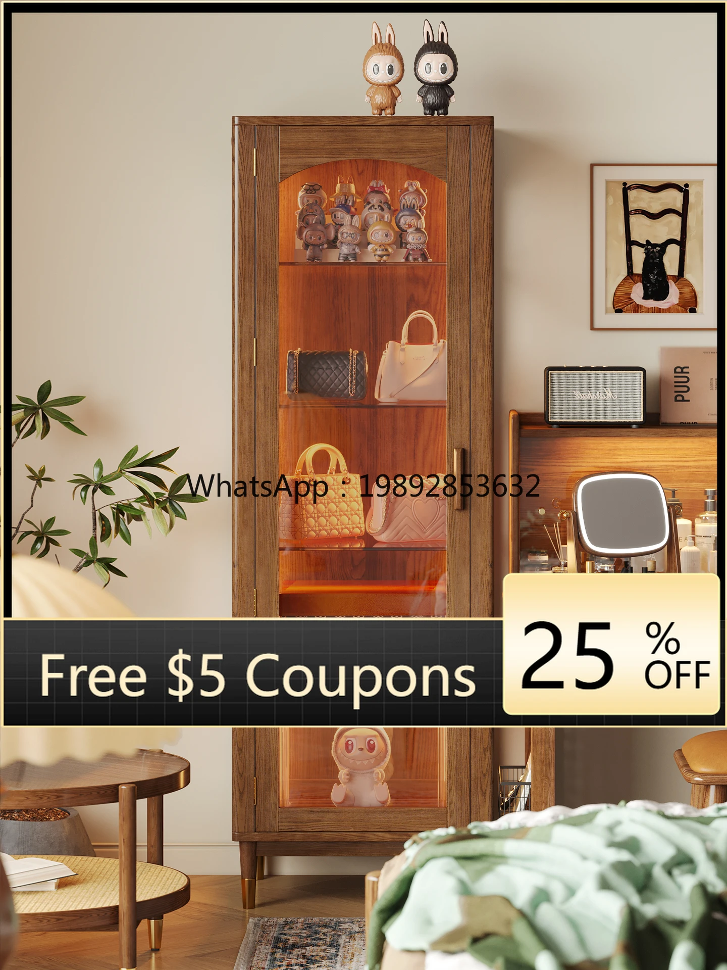 LYY Black Walnut Solid Wood Display Cabinet for Living Room with Transparent Glass, Vintage Style Figurine Home Wine Cabinet
LYY Black Walnut Solid Wood Display Cabinet for Living Room with Transparent Glass, Vintage Style Figurine Home Wine Cabinet