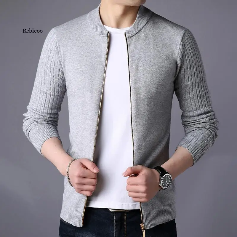 2021 Fall New Men's korean High Quality Fashion Knit Cardigan Men's Casual Slim Pure Color Zipper Sweater Cardigan coats male
2021 Fall New Men's korean High Quality Fashion Knit Cardigan Men's Casual Slim Pure Color Zipper Sweater Cardigan coats male
