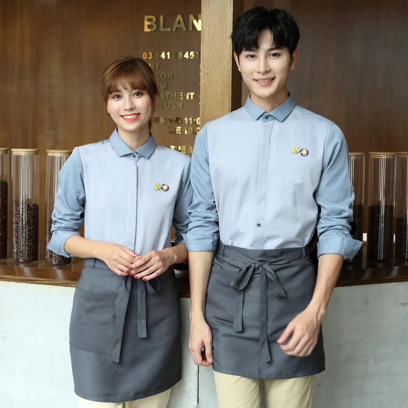 Waiter Long-Sleeve Working Clothes Catering Supermarket Fruit Milk Tea Hot Pot Buffet Restaurant Autumn and Winter Custom Toolin
Waiter Long-Sleeve Working Clothes Catering Supermarket Fruit Milk Tea Hot Pot Buffet Restaurant Autumn and Winter Custom Toolin