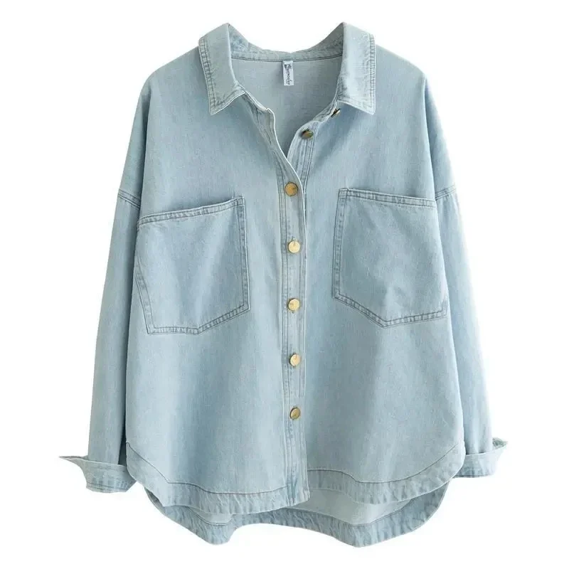 Women's Denim Shirt 2025 Spring Summer Appear Thin Versatile Age Reduction Ladies Tops Versatile Appear Thin Lady Cowboy Blouse
Women's Denim Shirt 2025 Spring Summer Appear Thin Versatile Age Reduction Ladies Tops Versatile Appear Thin Lady Cowboy Blouse