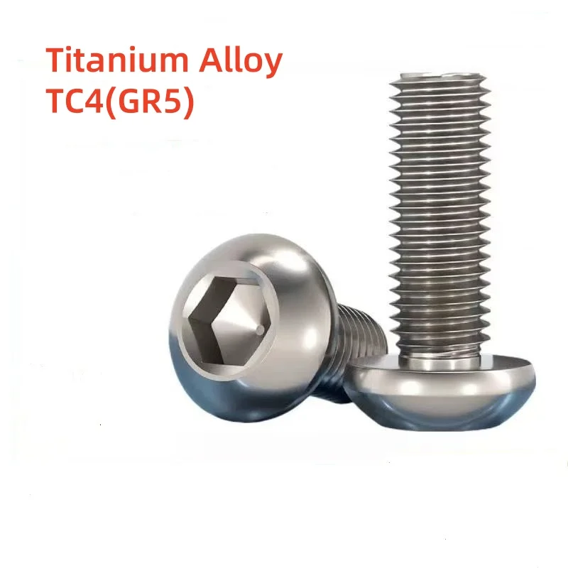 ISO7380 Titanium Alloy GR5 TC4 Hex Socket Button Head Screw
ISO7380 Titanium Alloy GR5 TC4 Hex Socket Button Head Screw