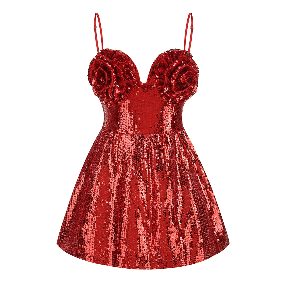 Casual Red Sequin Backless Strap Dress Comfortable Elegant Party Dress Knitted Fabric Elastic Waist Zipper Style Polyester Sp...
Casual Red Sequin Backless Strap Dress Comfortable Elegant Party Dress Knitted Fabric Elastic Waist Zipper Style Polyester Sp...