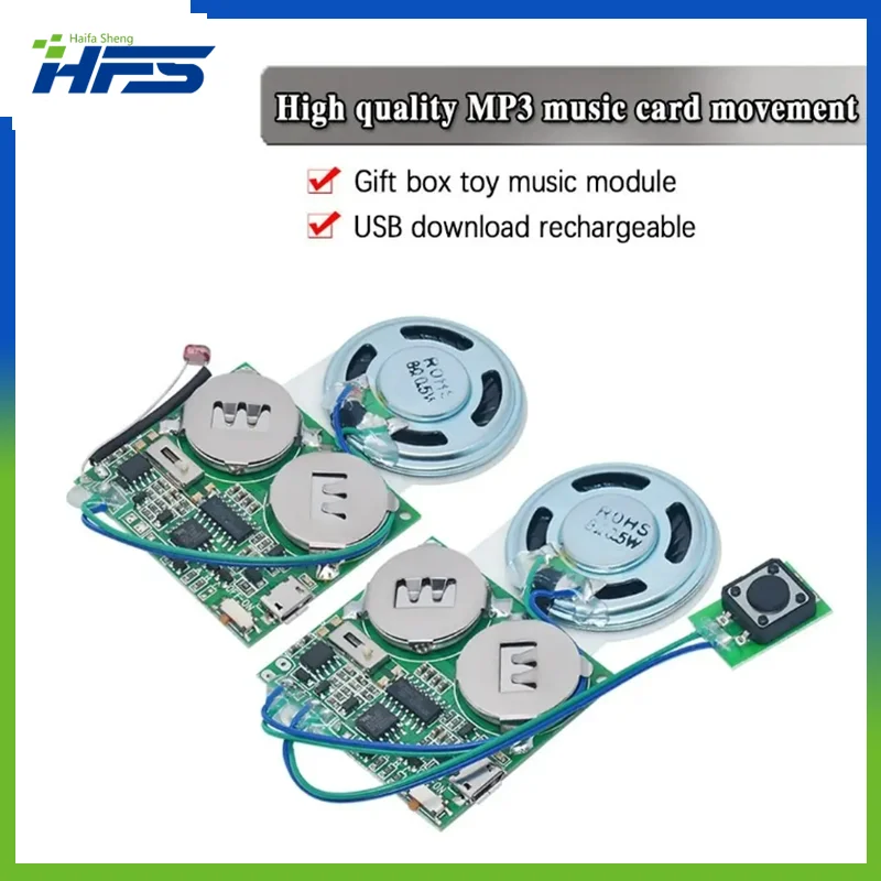 Recordable Sound Module Push Button/Light Control Activated 8M Capacity Micro USB Cell Powered for DIY Audio Music Greeting Card
Recordable Sound Module Push Button/Light Control Activated 8M Capacity Micro USB Cell Powered for DIY Audio Music Greeting Card