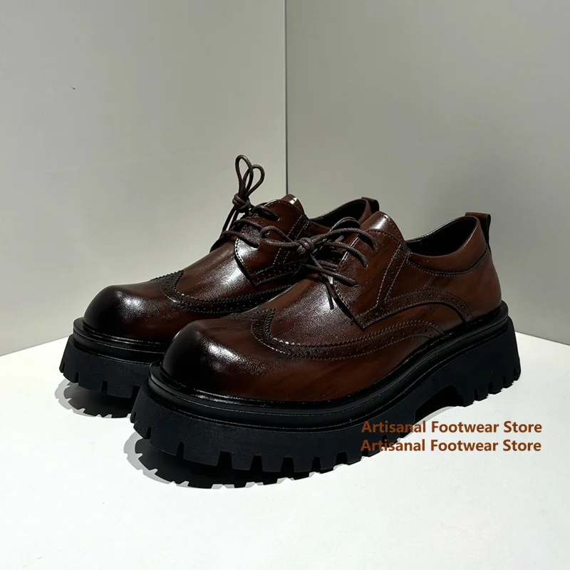 Carved Thick-Soled Derby Shoes British Style Height Increasing Leather Casual Shoes Fashion Shoes Outdoor Trendy Men Shoes
Carved Thick-Soled Derby Shoes British Style Height Increasing Leather Casual Shoes Fashion Shoes Outdoor Trendy Men Shoes