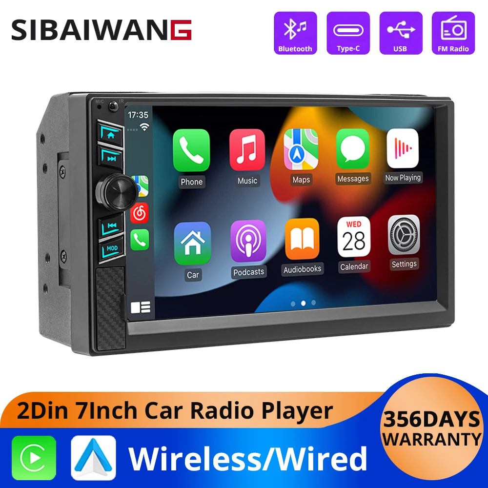 7 Inch 2Din Car Radio MP5 Multimedia Player Wireless Carplay Android Auto BT USB Type-C fast Charging Mirrorlink Colorful lights
7 Inch 2Din Car Radio MP5 Multimedia Player Wireless Carplay Android Auto BT USB Type-C fast Charging Mirrorlink Colorful lights