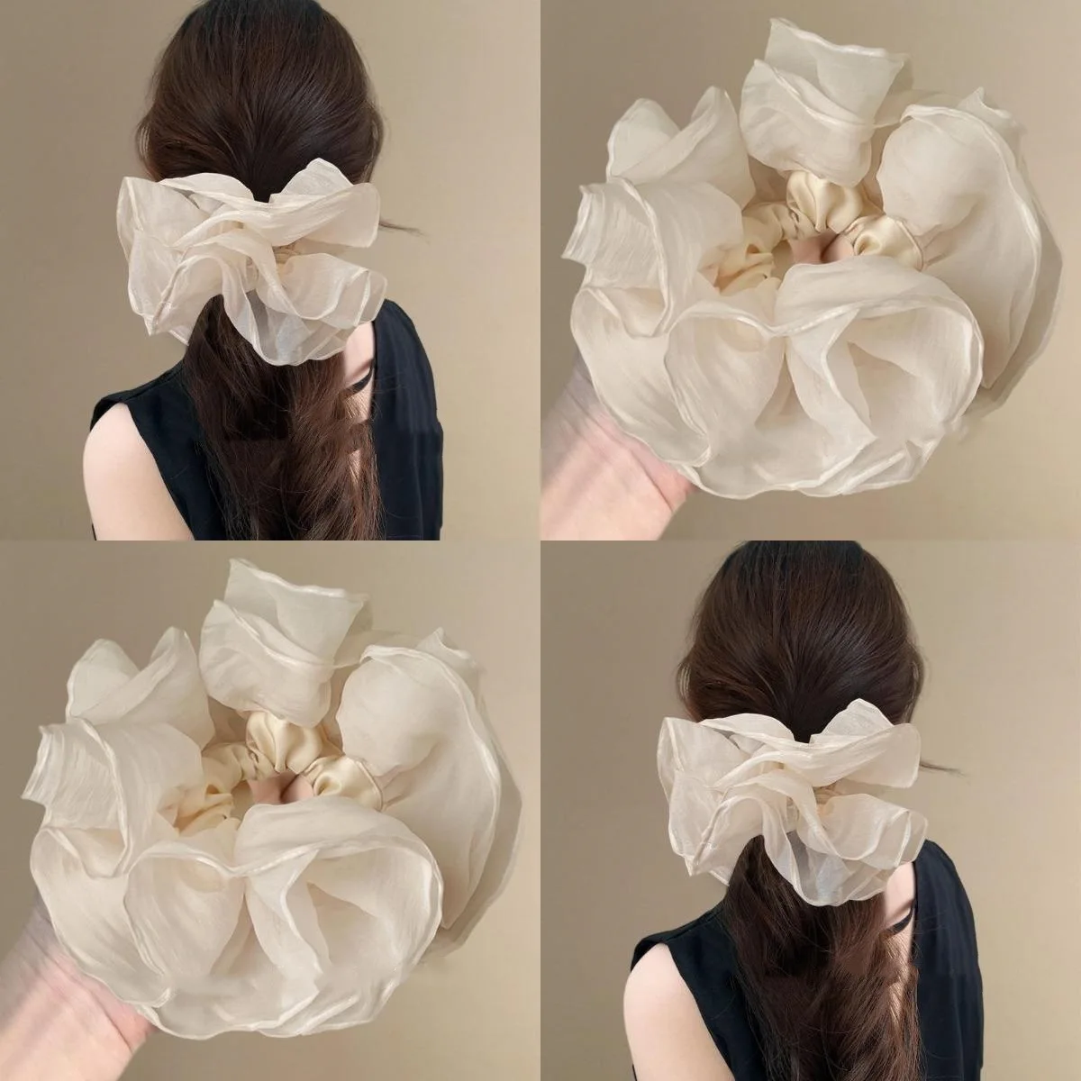 Scrunchie Oversized Lace Trim Ethereal Hair Tie for Ponytail Women Premium Soft Fabric Durable Elegant Multicolor
Scrunchie Oversized Lace Trim Ethereal Hair Tie for Ponytail Women Premium Soft Fabric Durable Elegant Multicolor