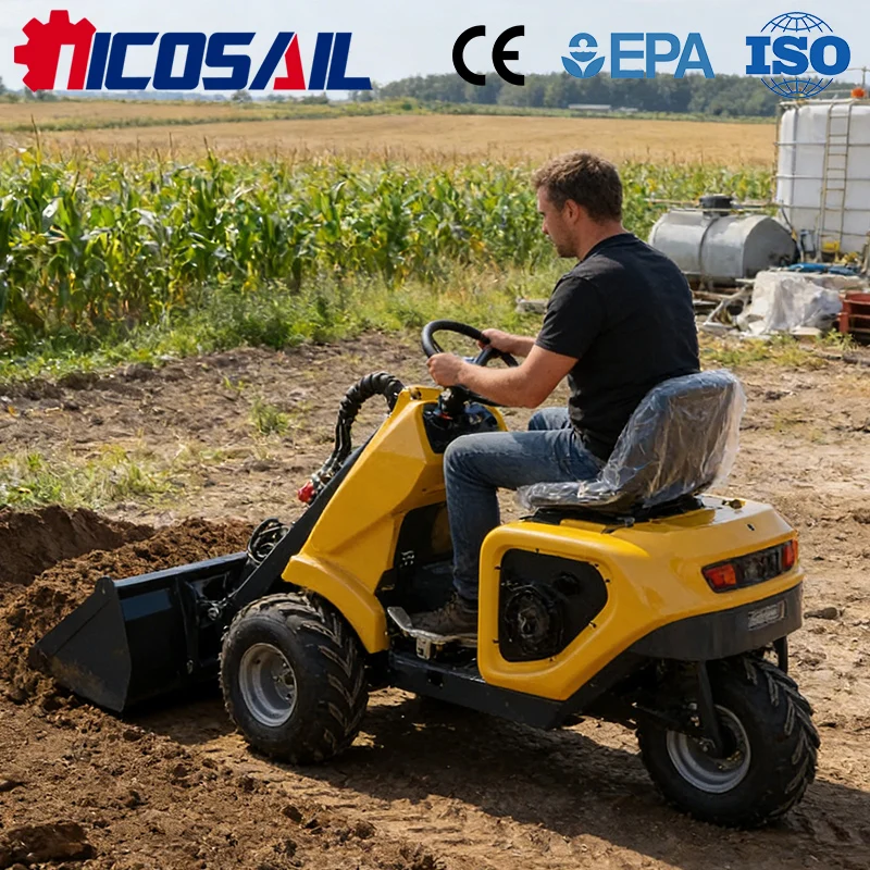 Nicosail 3 Wheel Mini Skid Steer Loader CE Certified Flexible Control Multifunctional Loader for Garden Use
Nicosail 3 Wheel Mini Skid Steer Loader CE Certified Flexible Control Multifunctional Loader for Garden Use