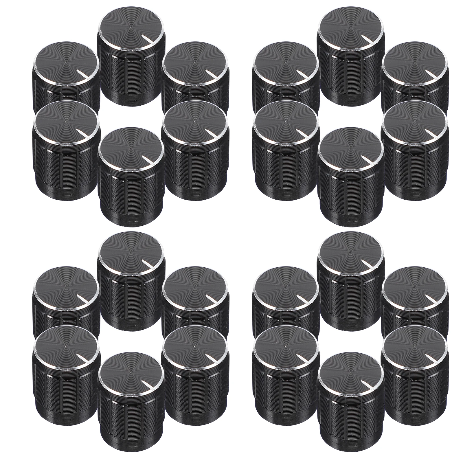 24pcs 15x17mm Black Aluminum Volume Control Knobs Potentiometer Rotary Hat Guitar Parts Accessories Lightweight Dustproof
24pcs 15x17mm Black Aluminum Volume Control Knobs Potentiometer Rotary Hat Guitar Parts Accessories Lightweight Dustproof