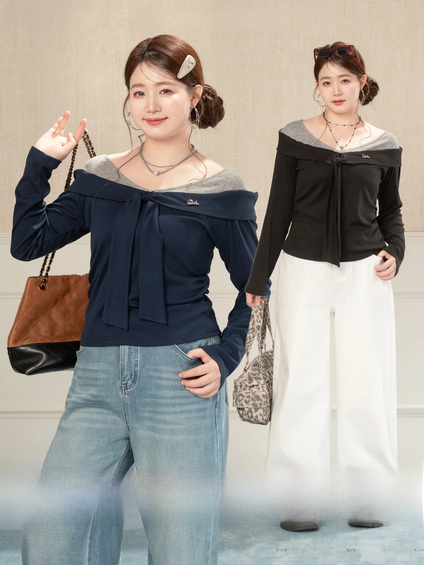Heynew plus Size One Shoulder Long Sleeve T-Shirt Women's Spring Autumn Top Fake Two-Piece Slimming Effect Pear Shaped
Heynew plus Size One Shoulder Long Sleeve T-Shirt Women's Spring Autumn Top Fake Two-Piece Slimming Effect Pear Shaped