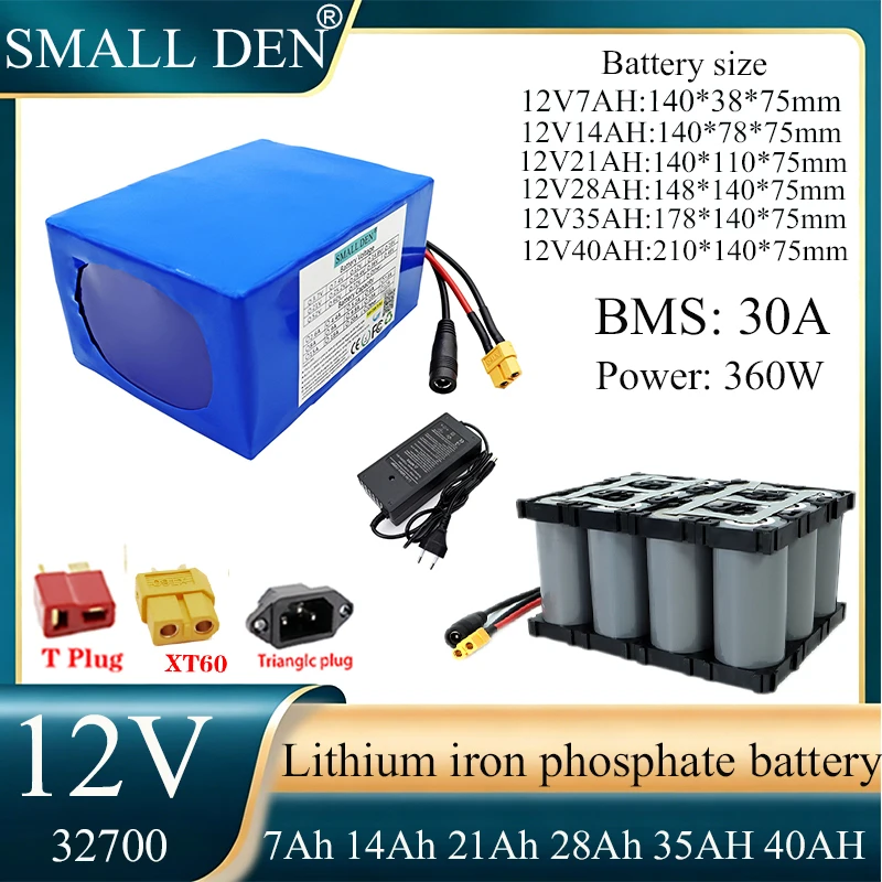 12V 40Ah 35Ah 28Ah 21Ah 14Ah 7Ah 32700 Lifepo4 battery pack 4S6P With BMS For 12.8v E-boat Sprayer UPS monitor Toys car camping
12V 40Ah 35Ah 28Ah 21Ah 14Ah 7Ah 32700 Lifepo4 battery pack 4S6P With BMS For 12.8v E-boat Sprayer UPS monitor Toys car camping
