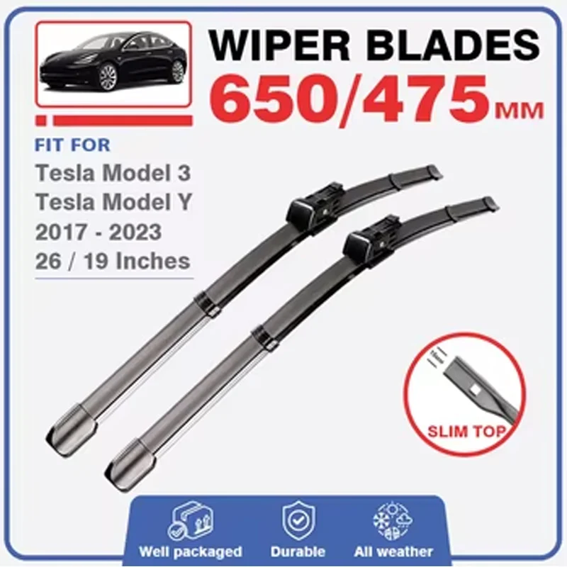 For Tesla Model 3 Y Front Wiper Blades Brushes Cutter Windscreen Accessories Windshield Wipers 26"+19" 2017 2018 2019 2020 2021
For Tesla Model 3 Y Front Wiper Blades Brushes Cutter Windscreen Accessories Windshield Wipers 26"+19" 2017 2018 2019 2020 2021