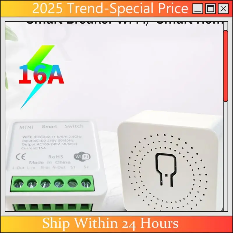 A61Z Deals 16A Wifi Bluetooth Dual Mode Switch Smart Home Tuya App Remote Voice Control Switches Mini DIY Switch Accessory Part
A61Z Deals 16A Wifi Bluetooth Dual Mode Switch Smart Home Tuya App Remote Voice Control Switches Mini DIY Switch Accessory Part