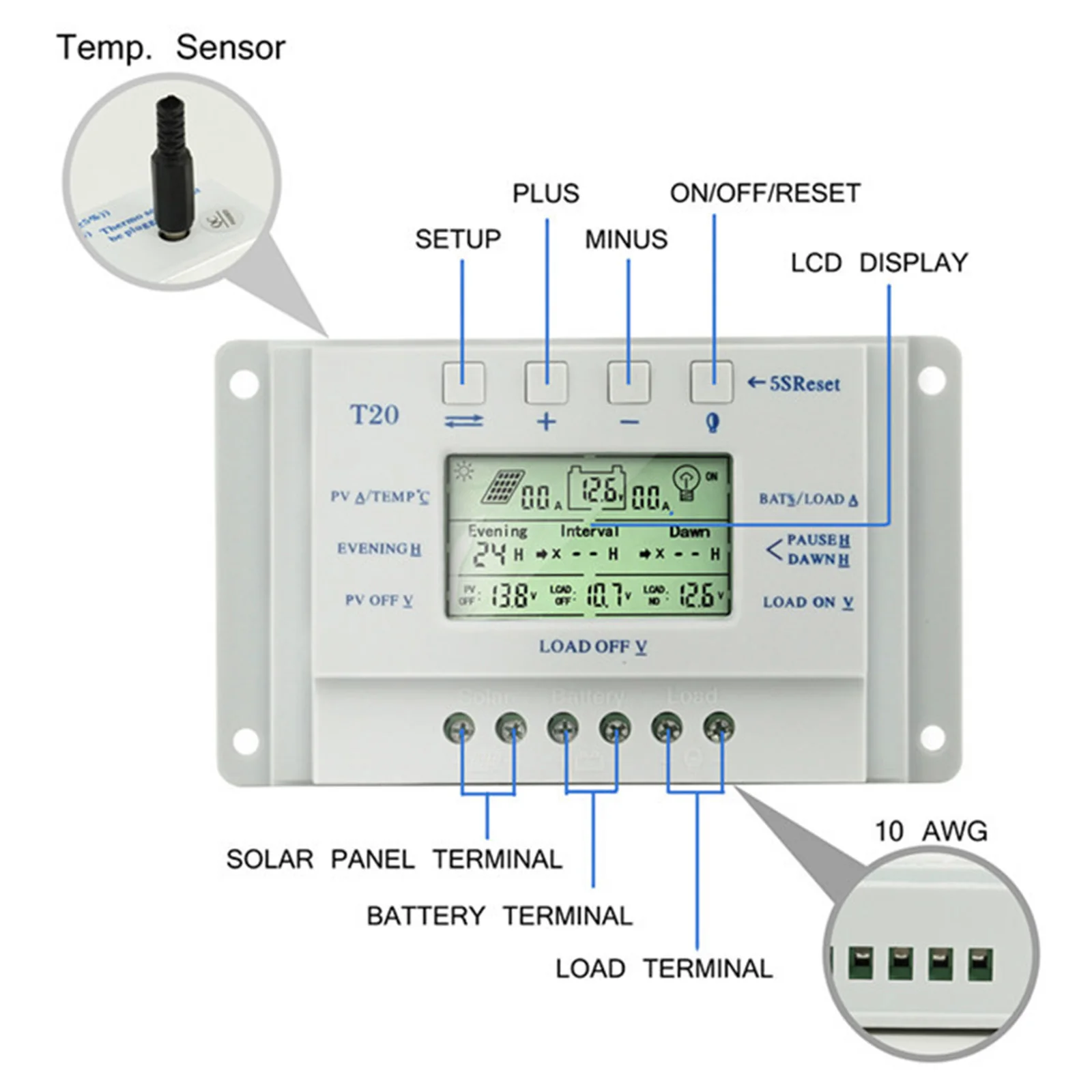 Battery Protection Controller LCD Display Solar Controller Battery Charging Setup Charging And Discharging Simultaneously
Battery Protection Controller LCD Display Solar Controller Battery Charging Setup Charging And Discharging Simultaneously