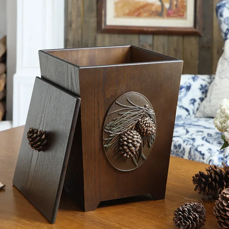 European Pinecone Waste Bin Retro Garbage Can with Lid Large Capacity Wood Resin for Bedroom and Living Room
European Pinecone Waste Bin Retro Garbage Can with Lid Large Capacity Wood Resin for Bedroom and Living Room