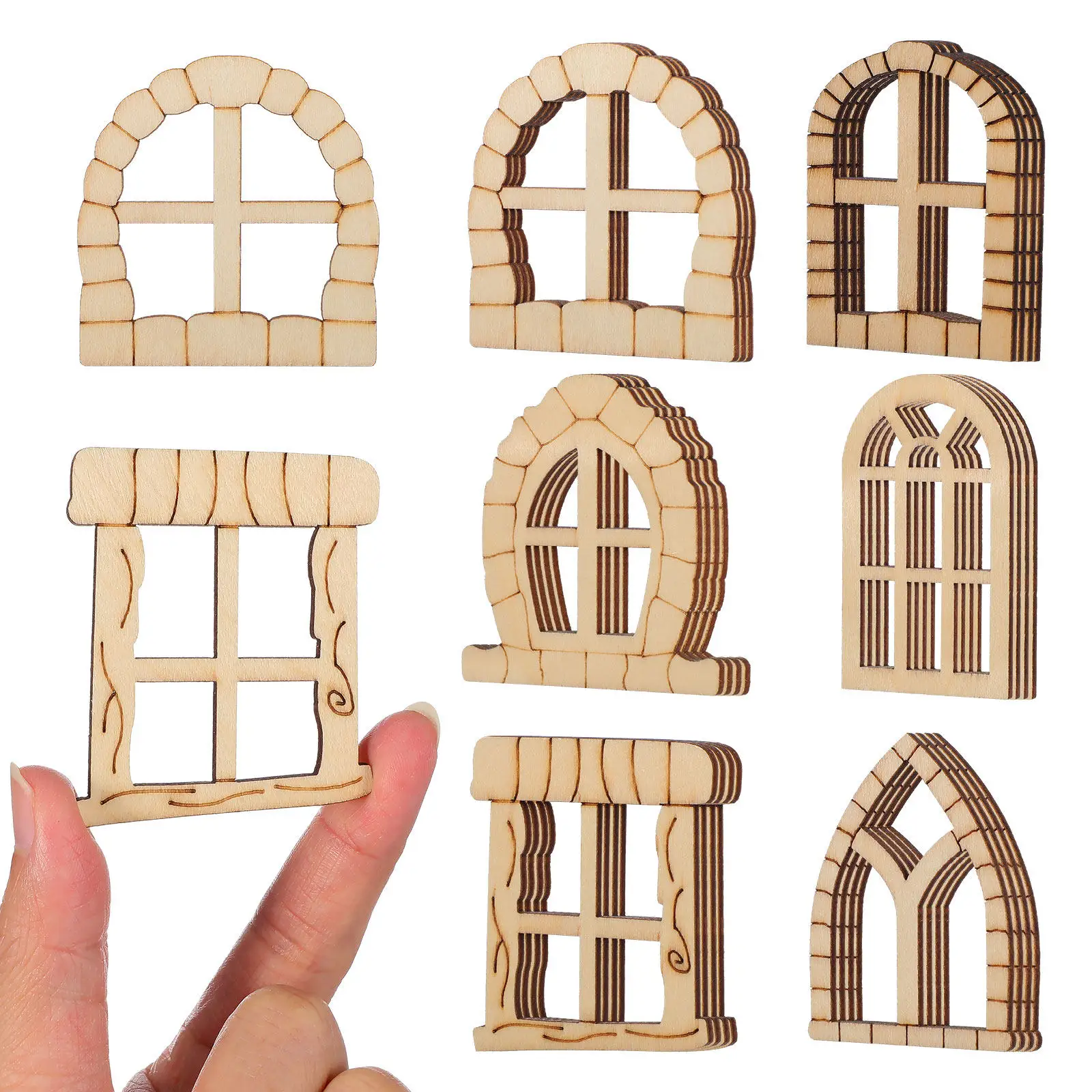 25pcs Mini Wooden Windows For Miniature Garden/dollhouse, DIY Miniature Garden Decor Creative Craft Projects Doll House Parts
25pcs Mini Wooden Windows For Miniature Garden/dollhouse, DIY Miniature Garden Decor Creative Craft Projects Doll House Parts