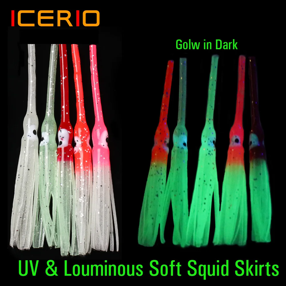 ICERIO 8.5cm Saltwater Squid Skirts Luminous Mouth Octopus Fishing Material For Sabiki Rigs Fishing Lure Jig Silicone Material
ICERIO 8.5cm Saltwater Squid Skirts Luminous Mouth Octopus Fishing Material For Sabiki Rigs Fishing Lure Jig Silicone Material