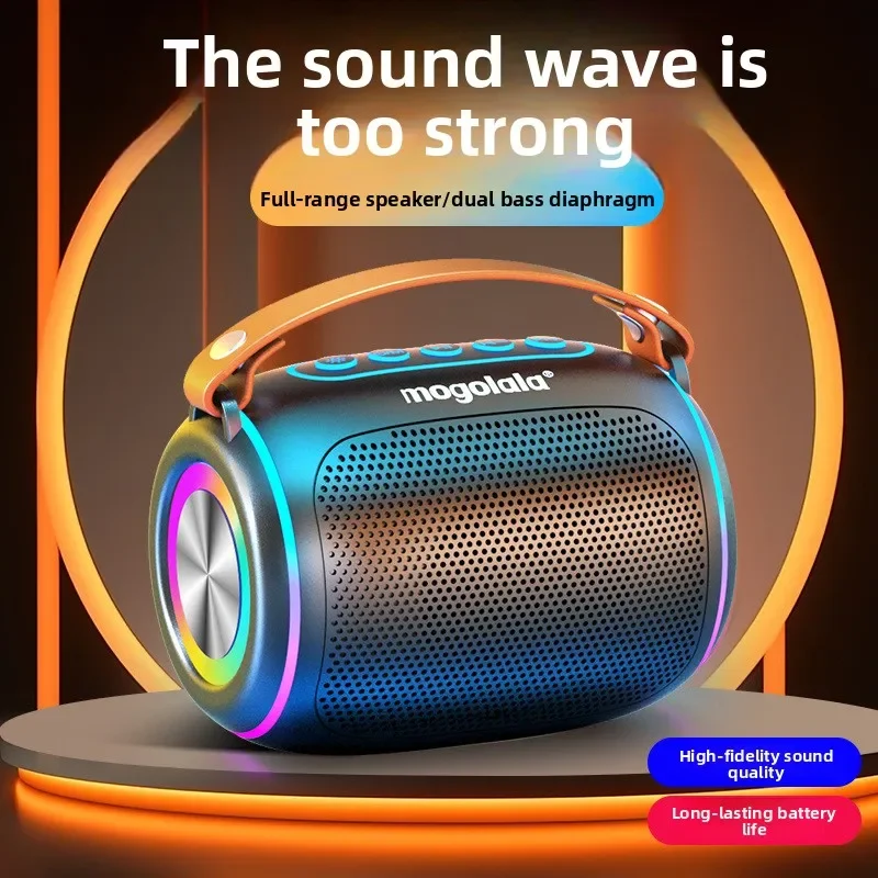 Красочный портативный Bluetooth-динамик с мощными басами, RGB-подсветкой и беспроводным подключением.
Красочный портативный Bluetooth-динамик с мощными басами, RGB-подсветкой и беспроводным подключением.