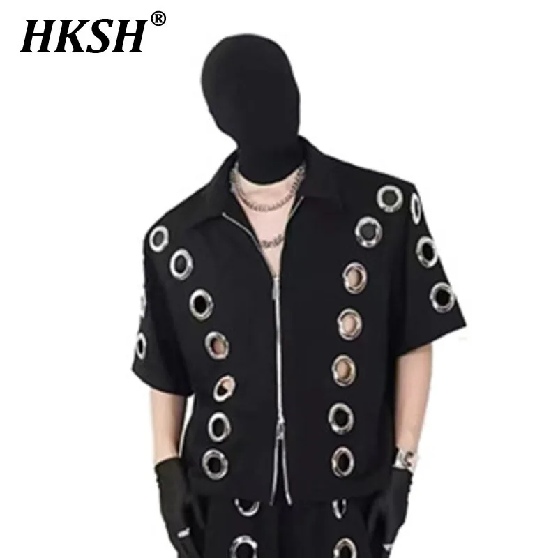 HKSH Spring Summer New Men's Tide Trendy Design Metal Ring Short Sleeve shirt Jacket Loose Chic Casual Cardigan Coats Ins HK6125
HKSH Spring Summer New Men's Tide Trendy Design Metal Ring Short Sleeve shirt Jacket Loose Chic Casual Cardigan Coats Ins HK6125