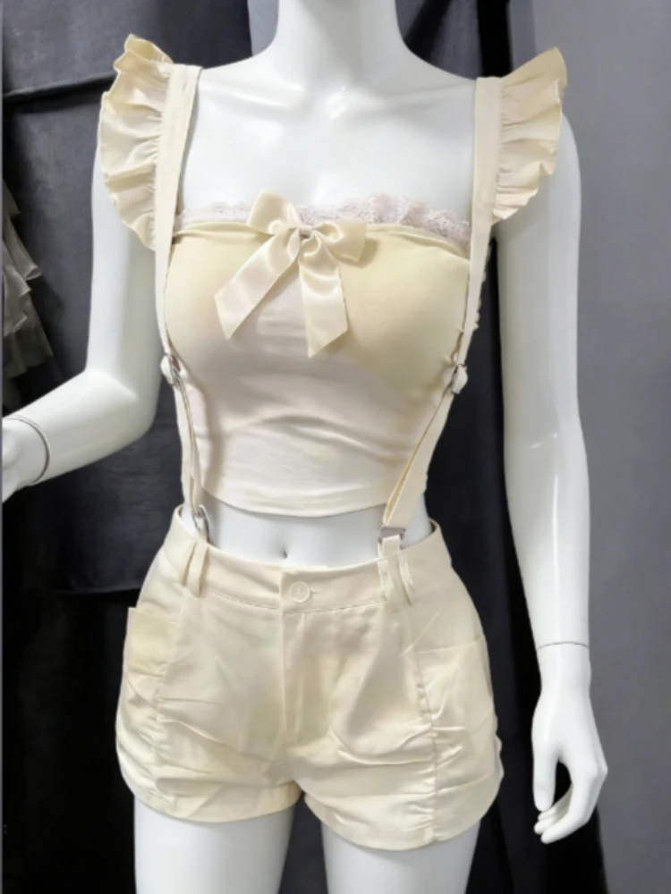 Японский дизайн, модный комплект из двух предметов: сексуальные, милые, облегающие шорты с бантом и топ для женщин, стиль кавай, новинка 2026 года
Японский дизайн, модный комплект из двух предметов: сексуальные, милые, облегающие шорты с бантом и топ для женщин, стиль кавай, новинка 2026 года