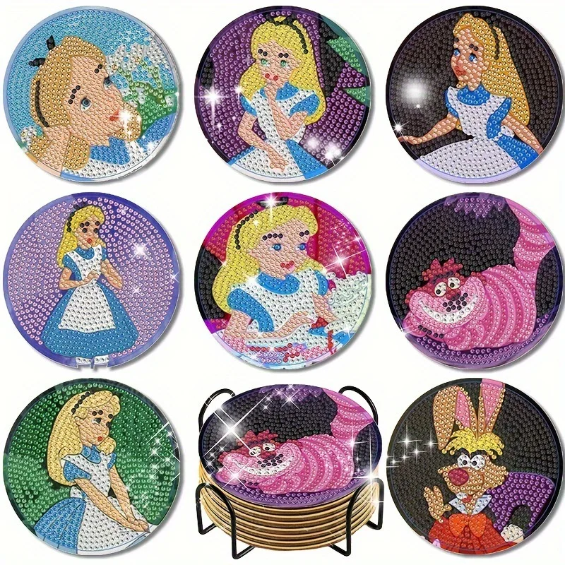 Alice in Wonderland Diamond Painting Coasters Kit with Holder, 5D DIY Alice & Cheshire Cat Diamond Art Coasters for Beginners Ki
Alice in Wonderland Diamond Painting Coasters Kit with Holder, 5D DIY Alice & Cheshire Cat Diamond Art Coasters for Beginners Ki