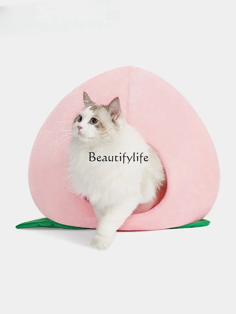 Y Peach Cat Nest Warm Semi-Enclosed Cat Sleeping Bag Cold-Proof Cat House Tree Hole Pet Supplies
Y Peach Cat Nest Warm Semi-Enclosed Cat Sleeping Bag Cold-Proof Cat House Tree Hole Pet Supplies