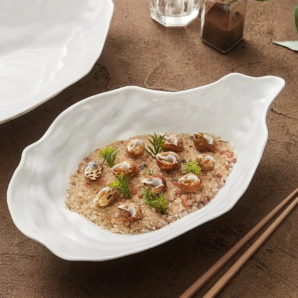 Tableware Ceramic Sashimi Plate Creative Oyster Shell Shape Storage Dish Reusable Multi-Function Salad Plate Snacks
Tableware Ceramic Sashimi Plate Creative Oyster Shell Shape Storage Dish Reusable Multi-Function Salad Plate Snacks