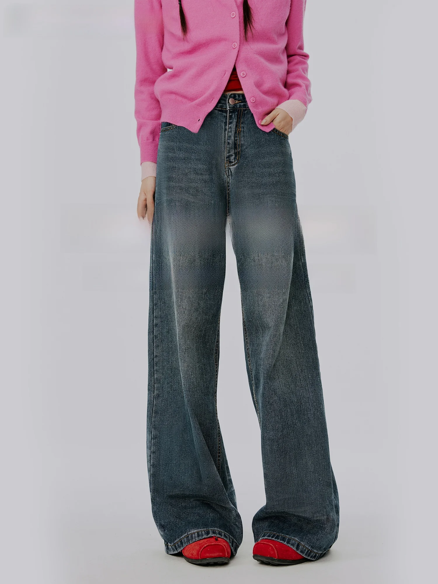 Women's Straight Leg Jeans Long Trousers Trendy Cotton Natural Waist Slightly Elastic Mid-Neck Winter Collection
Women's Straight Leg Jeans Long Trousers Trendy Cotton Natural Waist Slightly Elastic Mid-Neck Winter Collection