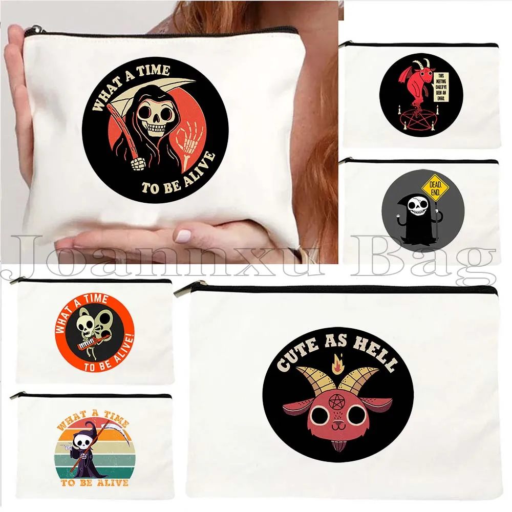 Funny Hell What A Time To Be Alive Skeleton Dead End Death Skull Cute Halloween Skeleton Cosmetic Makeup Bag Storage Case Pouch
Funny Hell What A Time To Be Alive Skeleton Dead End Death Skull Cute Halloween Skeleton Cosmetic Makeup Bag Storage Case Pouch