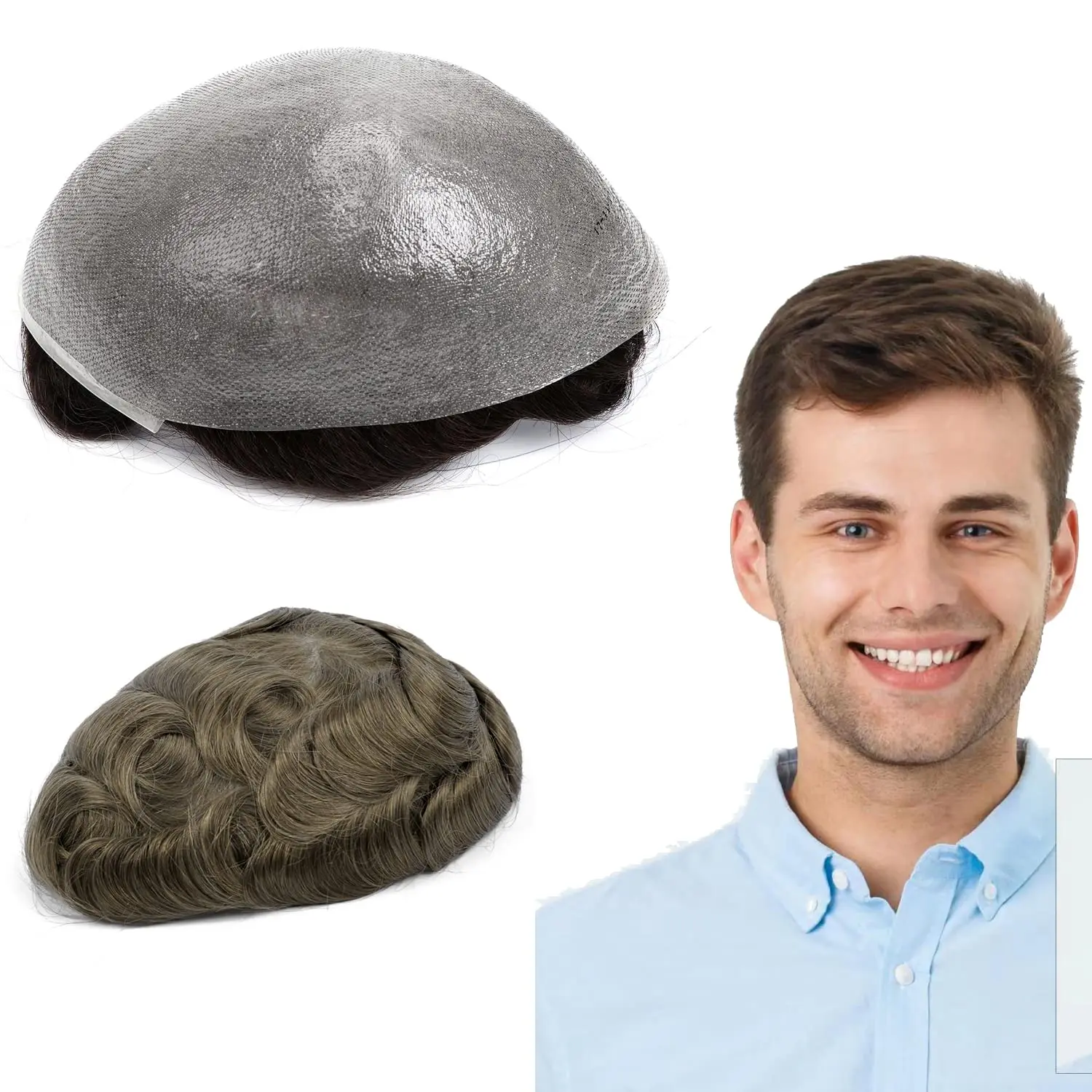 Натуральный черный невидимый парик-накладка | Мужской парик-накладка из 100% полиуретана (ПУ) 0.03 | Капиллярный протез-парик 8x10 | Искусственный волос для замещения волос без выпадения
Натуральный черный невидимый парик-накладка | Мужской парик-накладка из 100% полиуретана (ПУ) 0.03 | Капиллярный протез-парик 8x10 | Искусственный волос для замещения волос без выпадения