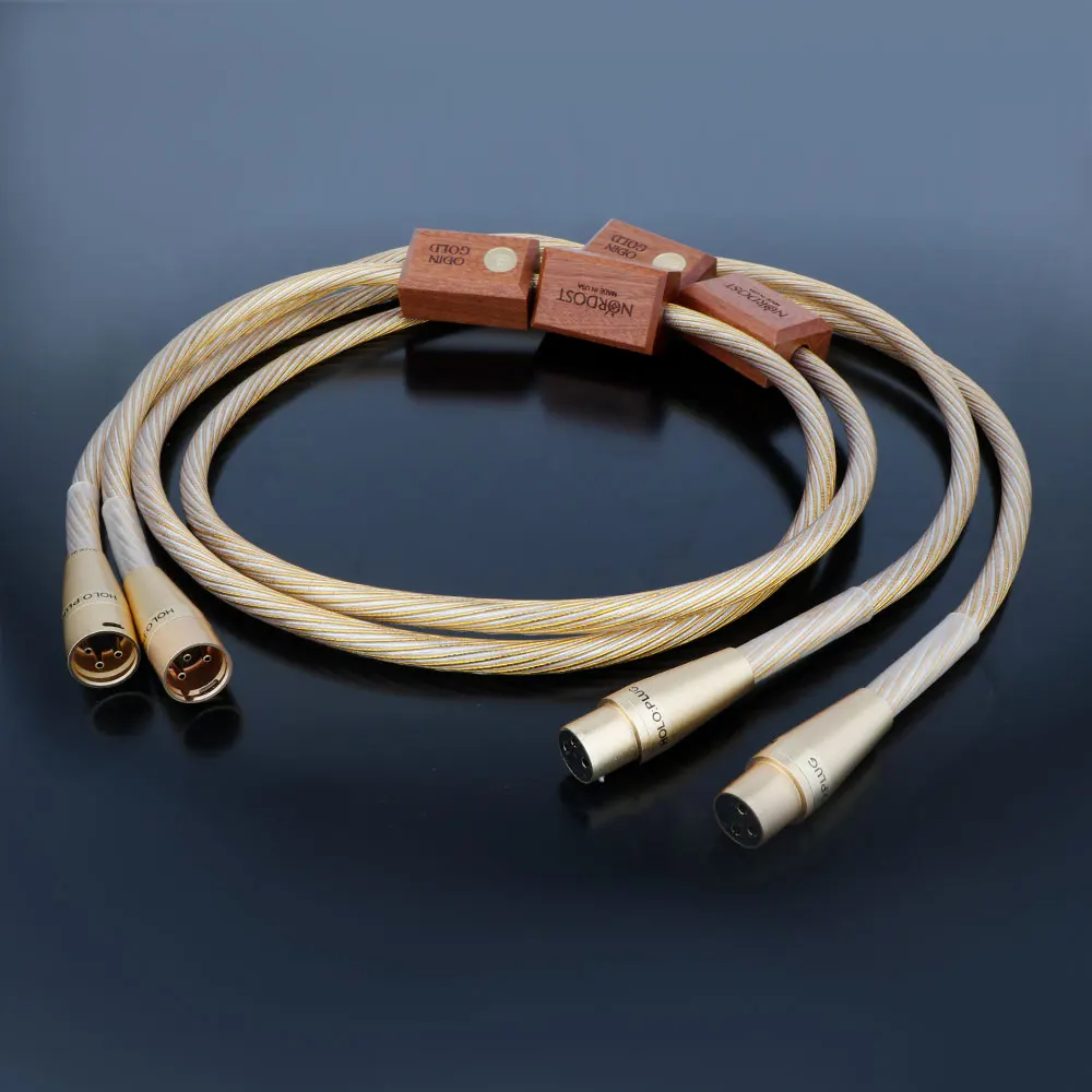 Pair Hifi Nordost ODIN2 Gold RCA Audio Cable XLR Reference Interconnects With RCA XLR Plug For Amplifier CD
Pair Hifi Nordost ODIN2 Gold RCA Audio Cable XLR Reference Interconnects With RCA XLR Plug For Amplifier CD