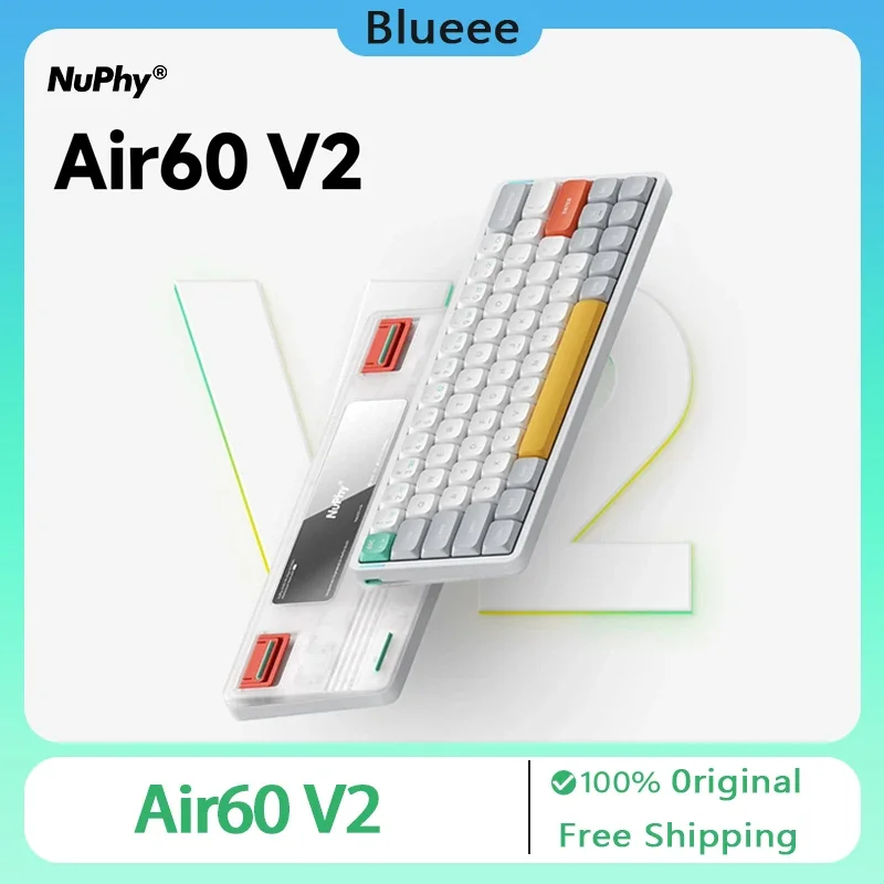 Nuphy Air60 V2 Механическая клавиатура Bluetooth Беспроводная трехрежимная QMK/VIA Низкопрофильный переключатель Gateron Офисная клавиатура для MAC
Nuphy Air60 V2 Механическая клавиатура Bluetooth Беспроводная трехрежимная QMK/VIA Низкопрофильный переключатель Gateron Офисная клавиатура для MAC